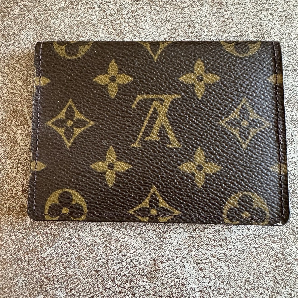 Louis Vuitton Porte 2 Cartes Vertical Monogram ID Pass Card Holder Wallet - Picture 2 of 7